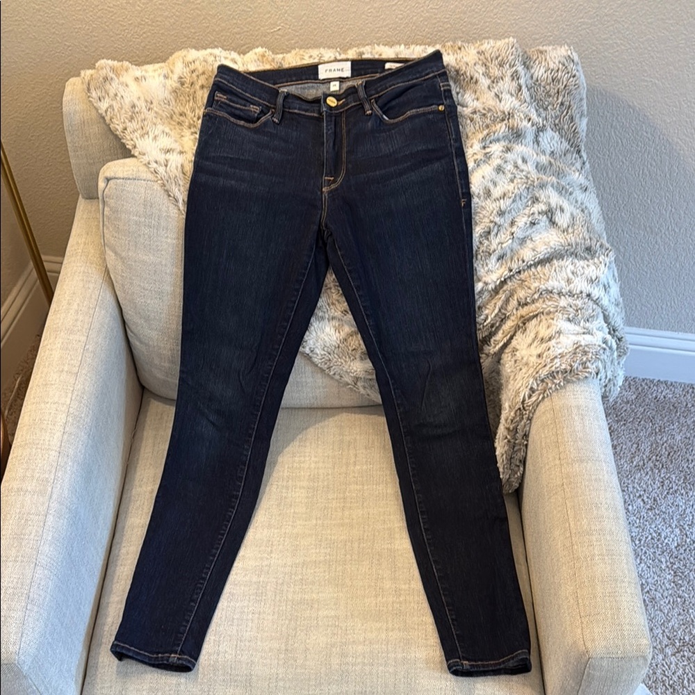 Frame Denim Blue Skinny Jeans- Le Skinny de Jeanne